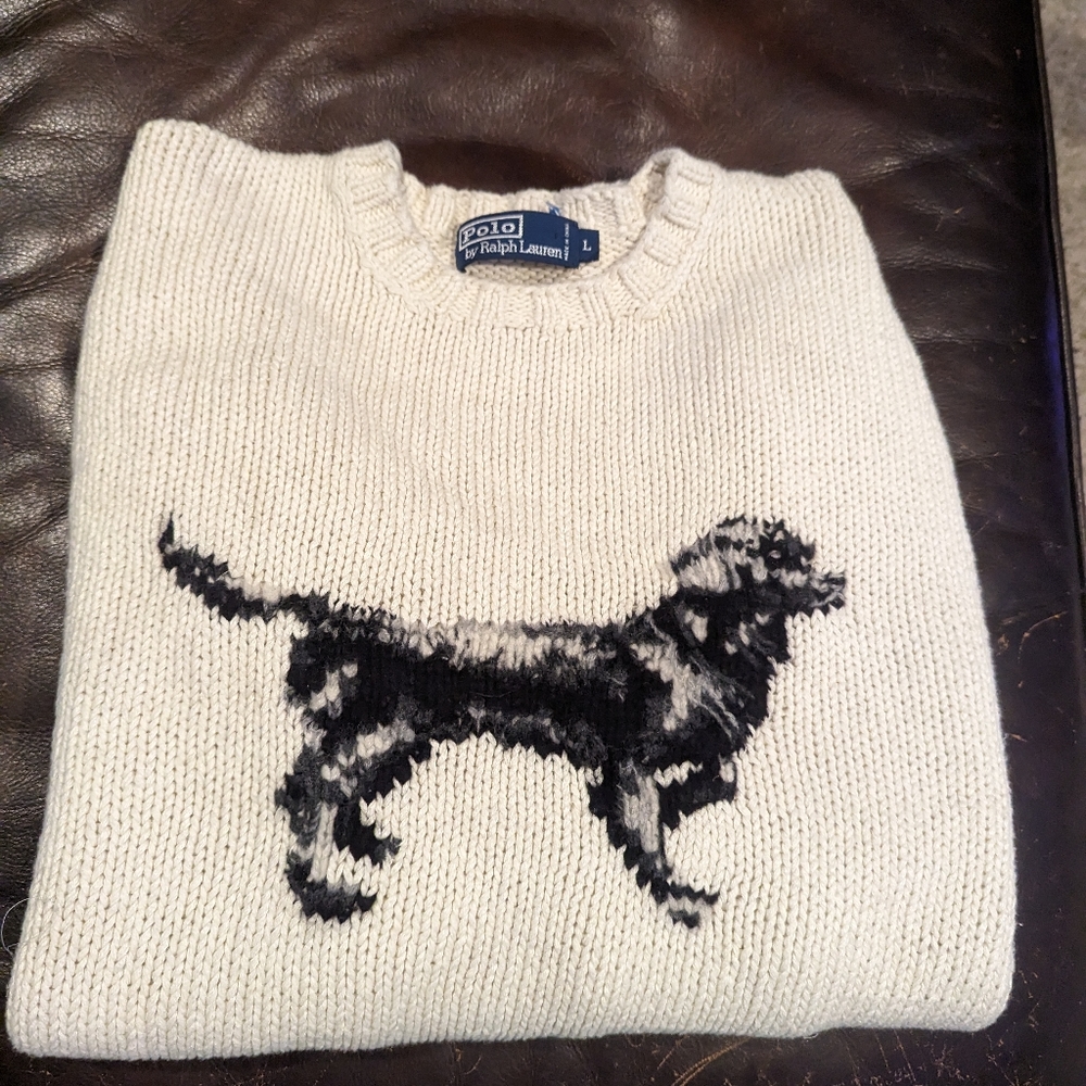 Polo black lab sweater